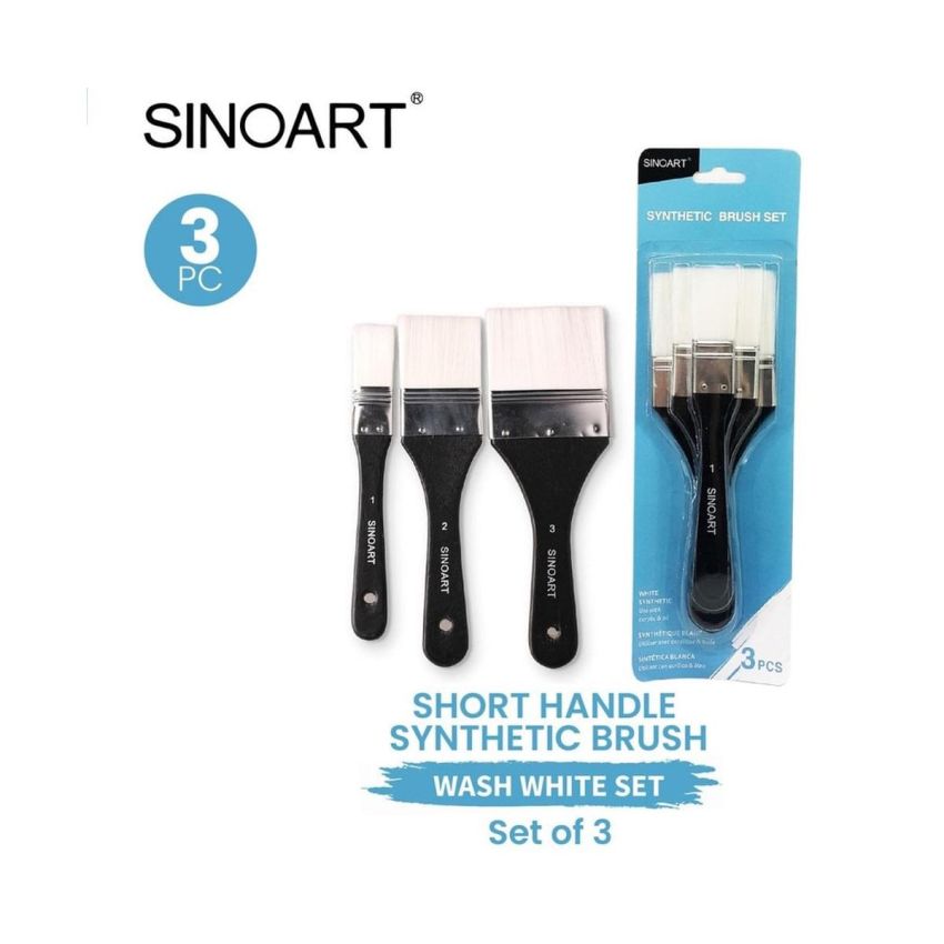 SinoArt Synthetic Brush Set of 3Pcs
