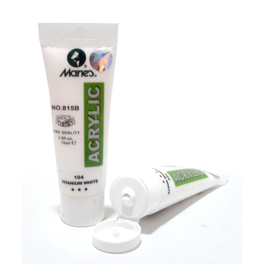 Maries Acrylic Paints 75ml Tube Titanium White