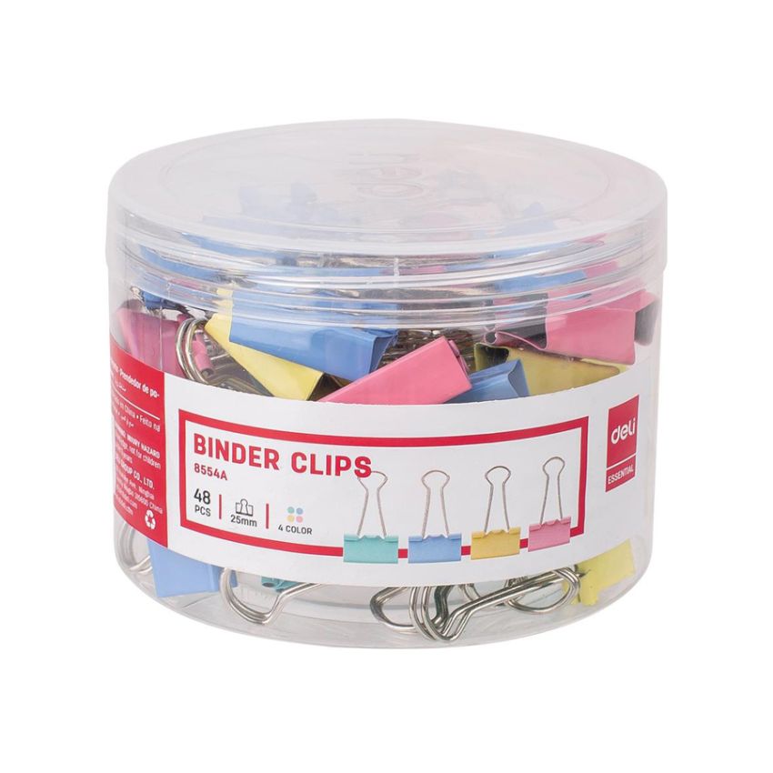 Deli Binder Clips 25mm 48Pcs