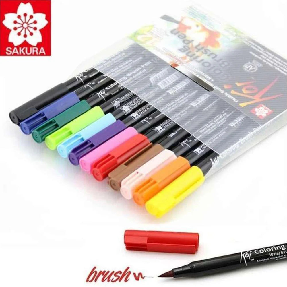 Sakura Koi Coloring Brush Pen Set Of 12