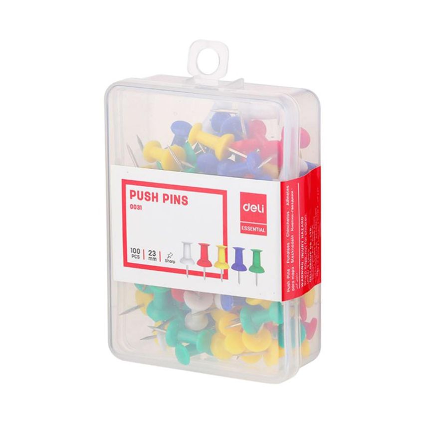 Deli Push Pins 23mm 100Pcs