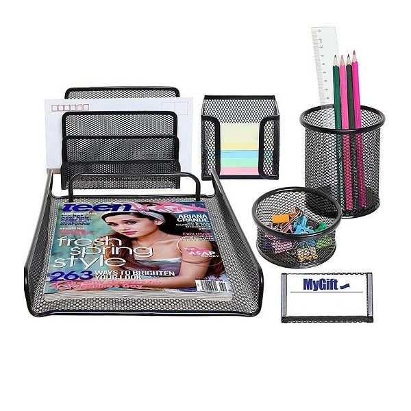 Metal Desk Organizer Set – Office Table Stationery Set