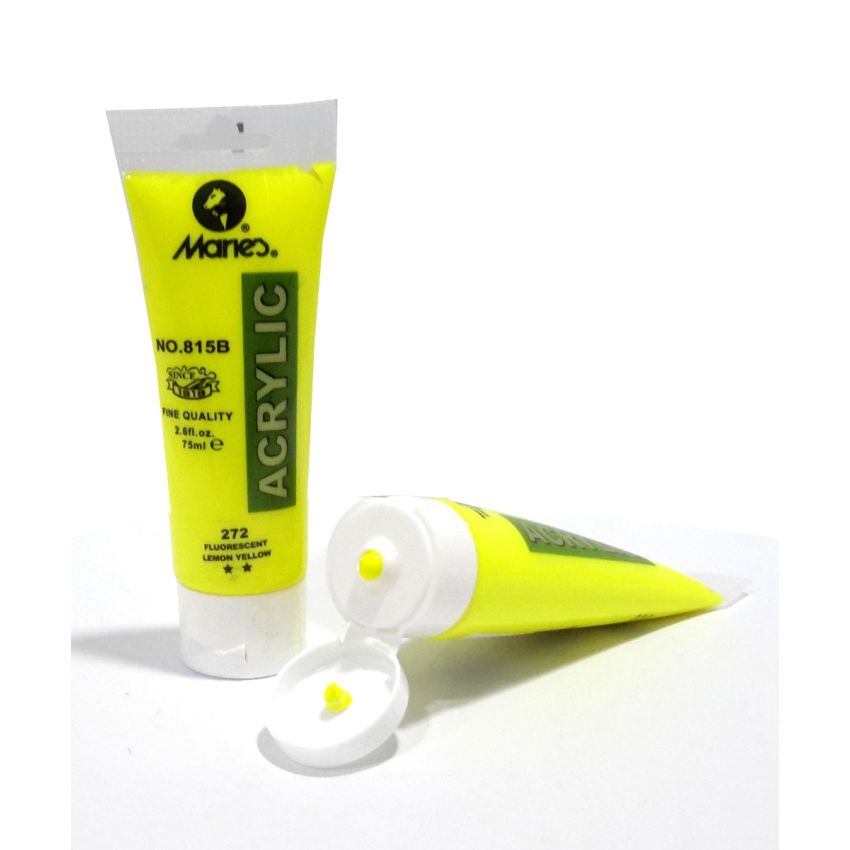 Maries Acrylic Paints 75ml Tube Fluorescent Lemon Yellow #272