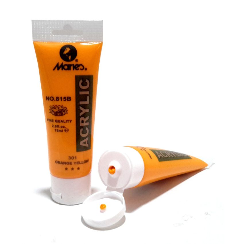 Maries Acrylic Paints 75ml Tube Orange Yellow