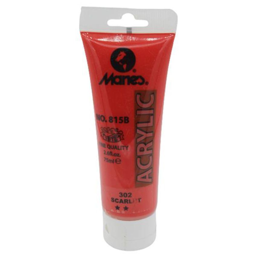 Maries Acrylic Paints 75ml Tube Scarlet #302