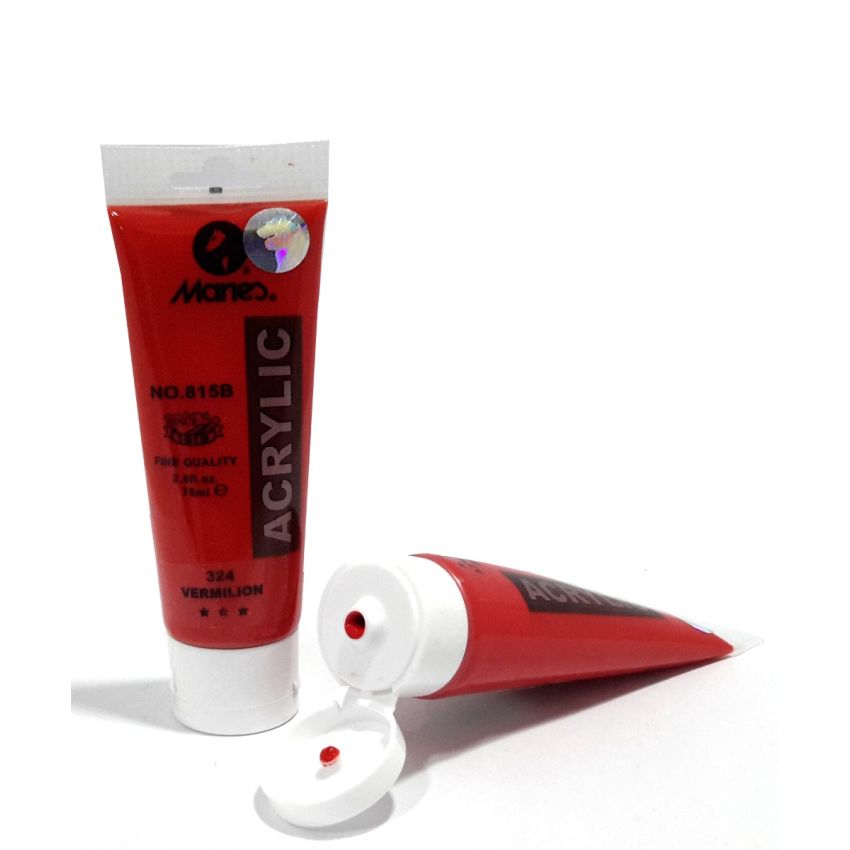 Maries Acrylic Paints 75ml Tube Vermilion