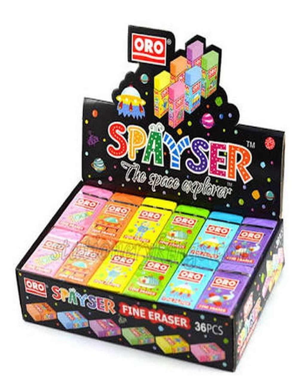 ORO Student Fine Pencil Eraser Box 48 Pieces