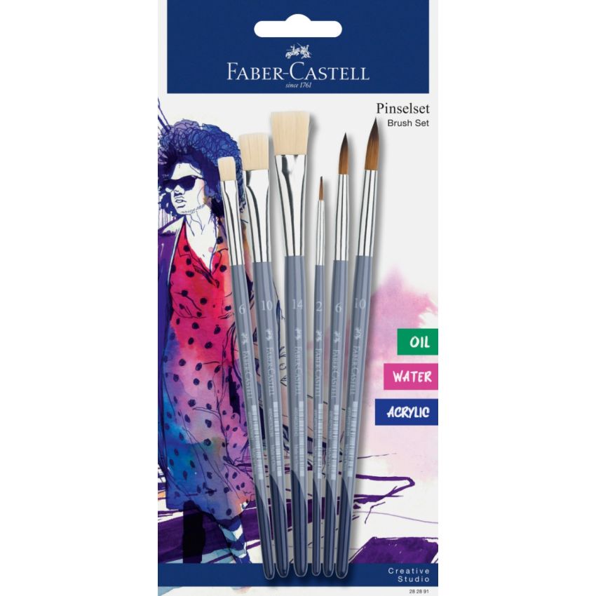 Faber-Castell Mix Paint Brush Set of 6
