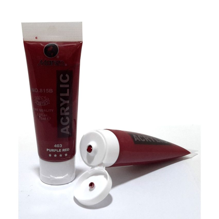Maries Acrylic Paints 75ml Tube Purple Red