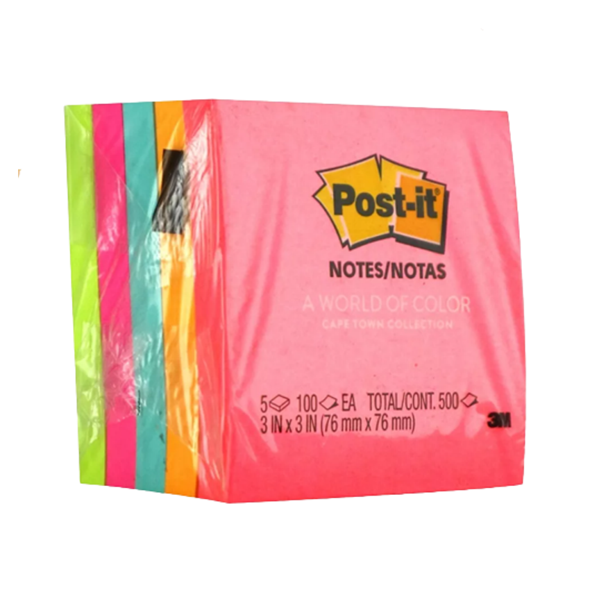 Post-it Notes 3 × 3 Inch 500 Sheets – 654-5PK