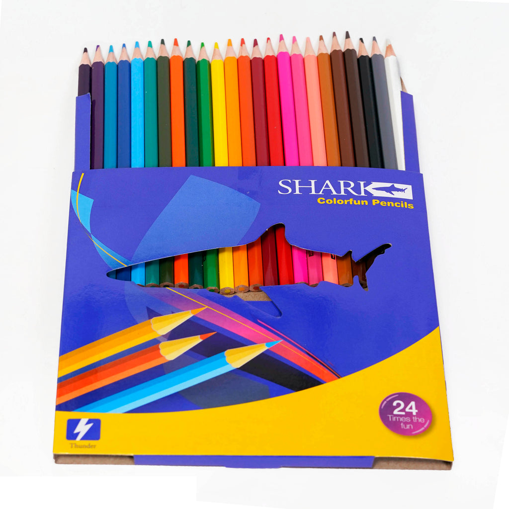 Shark Thunder Colour Pencils – 12 & 24 Colors