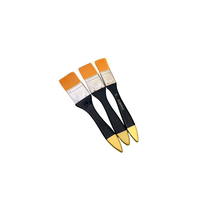 Alberto Artist Gesso Flat Brushes 3pcs