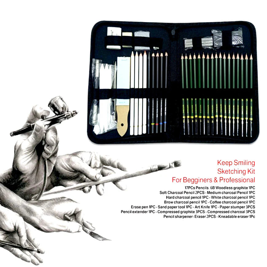 Keep Smiling 42 Pcs Professional Sketch & Drawing Set