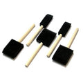 Keep Smiling 5 Pcs Black Foam Sponge Brush Set for Art & Painting