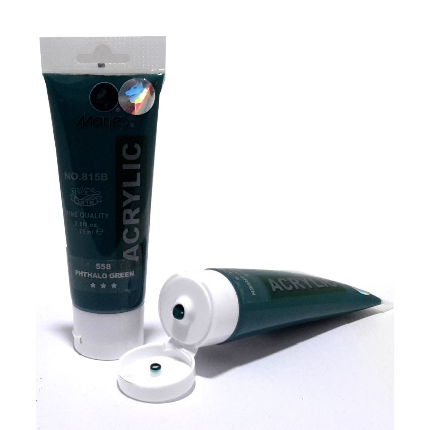 Maries Acrylic Paints 75ml Tube Phatalo Green