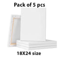 Blank Canvas Board – 18 × 24 Inch Pack of 5