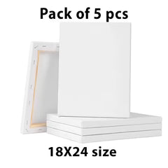 Blank Canvas Board – 18 × 24 Inch Pack of 5