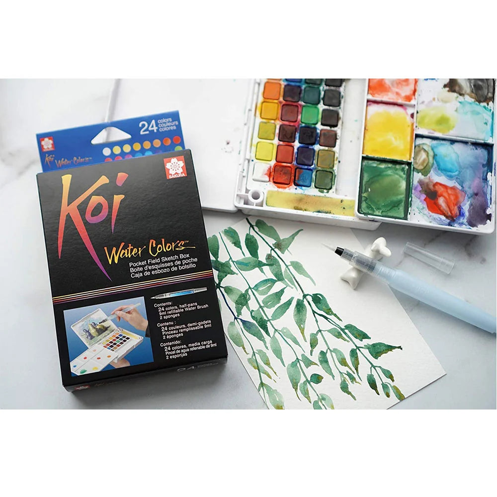 Sakura Koi 24 Water Colors Sketch Box