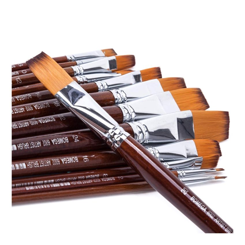 Keep Smiling Artist Flat Brush 6002 Set 13 Pcs