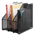 3-Section Plastic File & Magazine Holder – Desktop Document Organizer