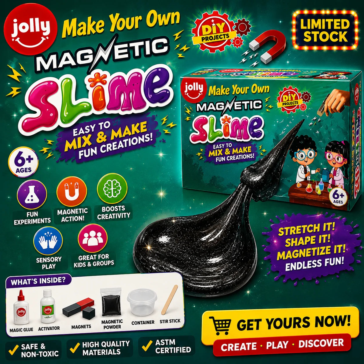 Make Your Own Magnetic Jolly Slime