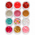 Resin Art Glitter & Decorative Sequins Set – 12 Assorted Jars