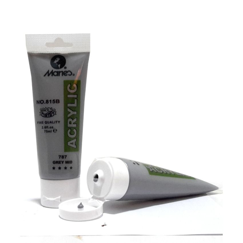 Maries Acrylic Paints 75ml Tube Grey Mid