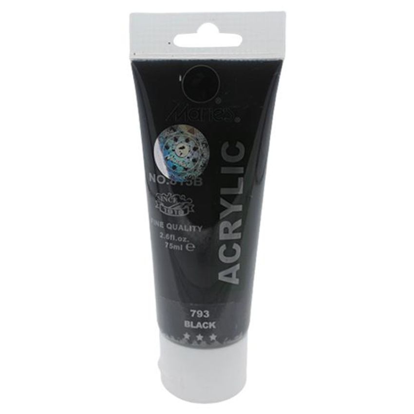 Maries Acrylic Paints 75ml Tube Black