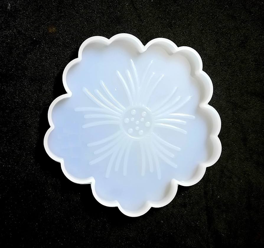 Resin Flower Coaster Silicone Mold – 5 Inch