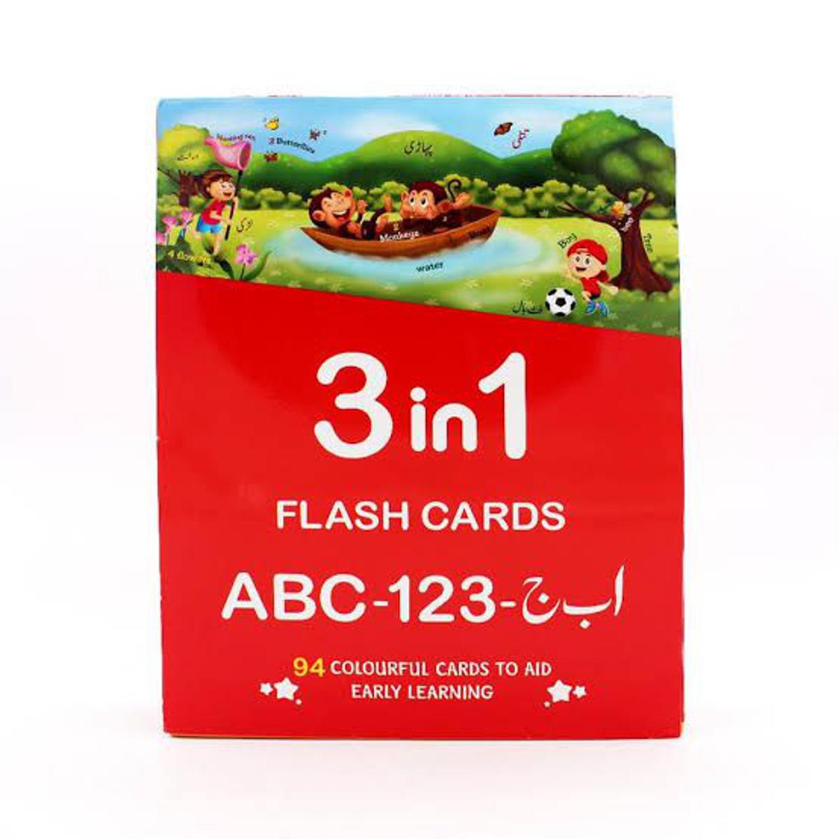 Flash Card 3-in-1 – ABC, Alif Bay Pay & 123