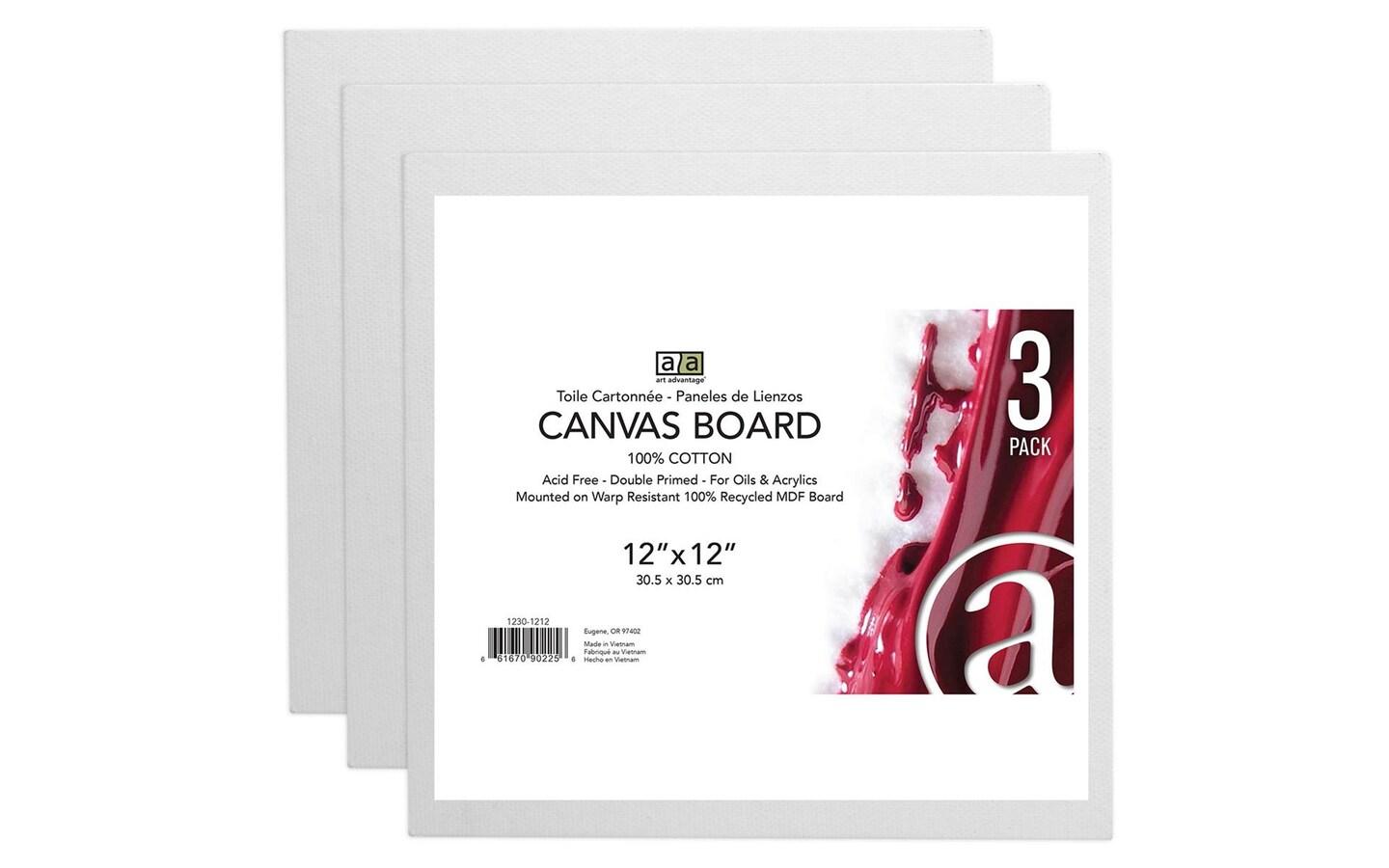 Canvas Boards for Painting – Pack of 6 (12 × 12 Inch