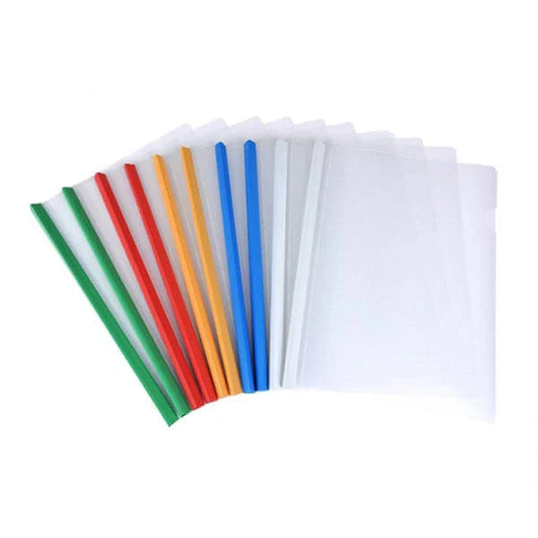 A4 Slide Bar Report File – Transparent Presentation Folder