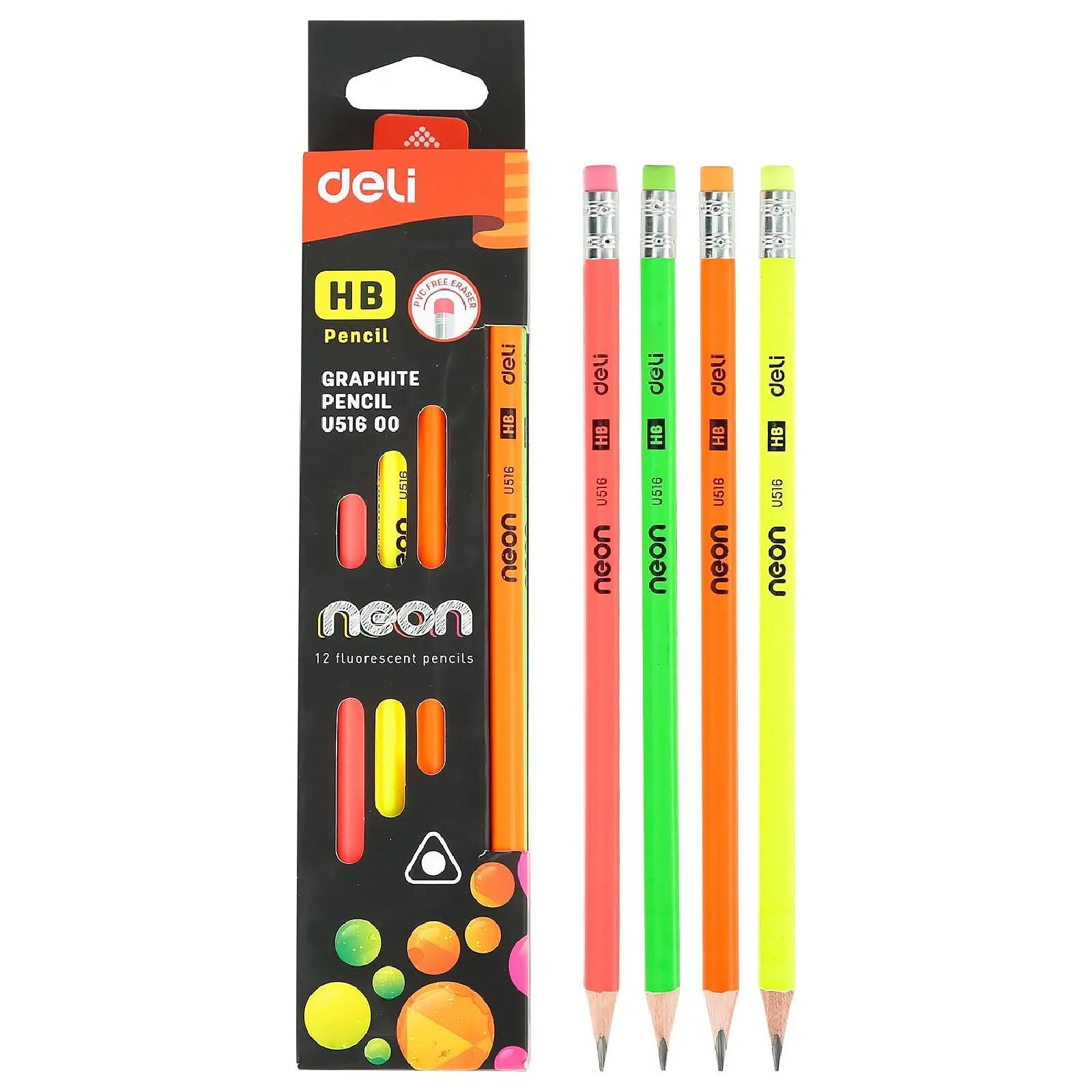 Neon Graphite Pencils Sharp – 12 Pcs/Box