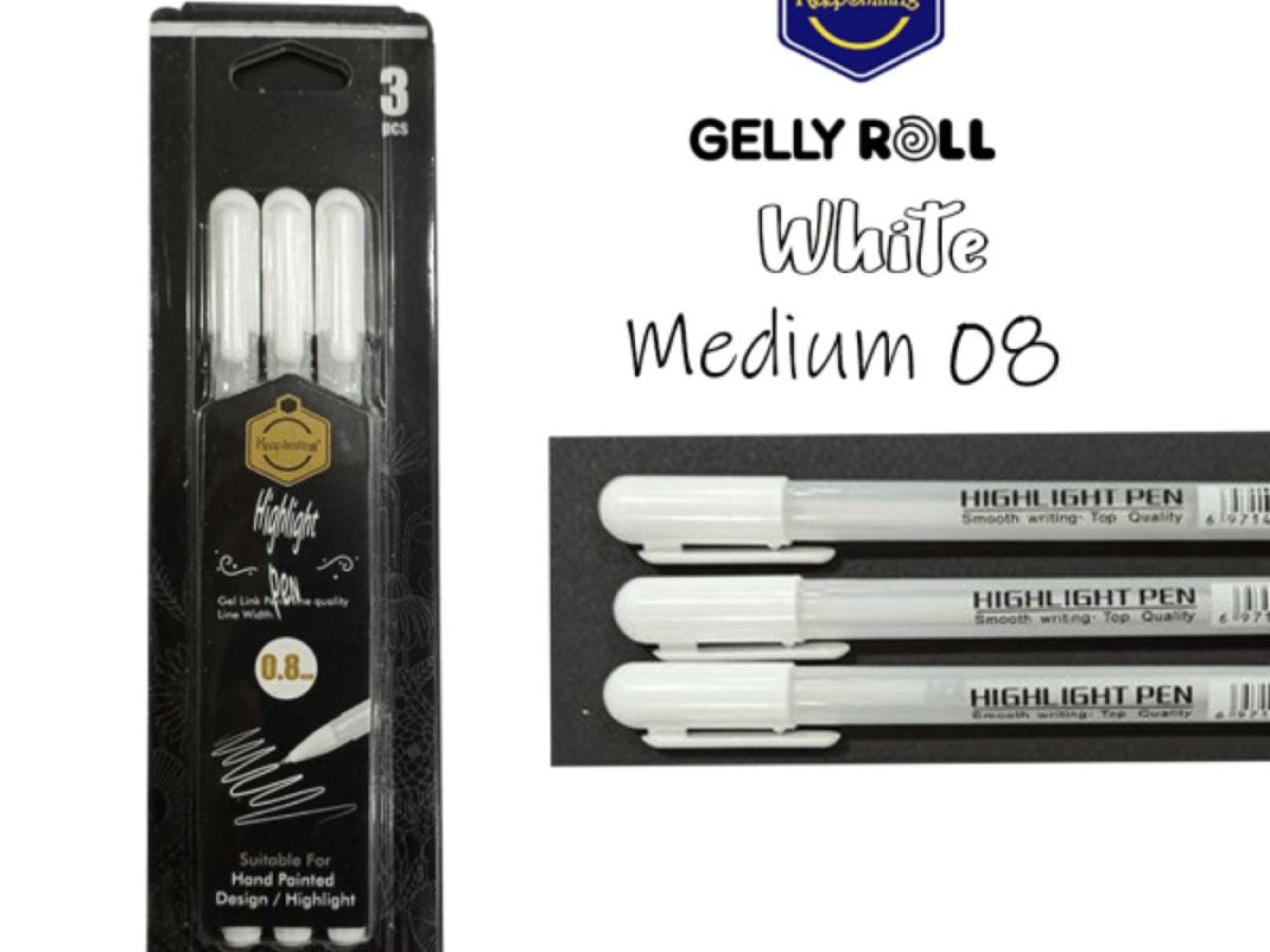 3 Pcs White Gel Pens