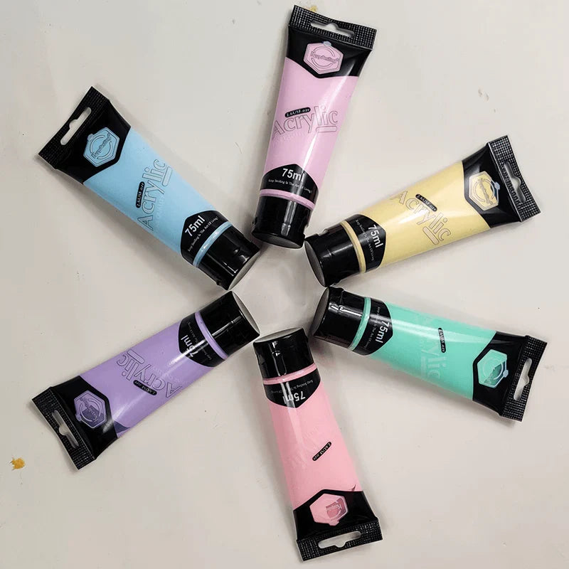 Keep Smiling Pastel Acrylic Paints 75ml Set of 6