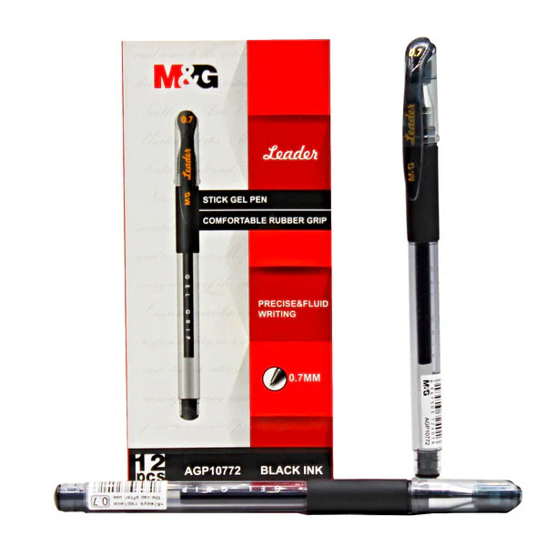 M&G Leader Gel Pen 0.5mm – Smooth Writing Black Pen