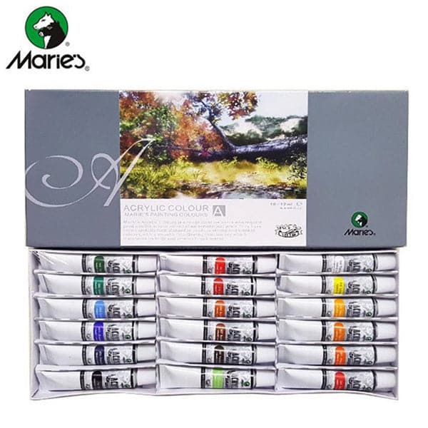 Maries Acrylic Paints 12 18 & 24pcs 12ml each