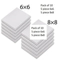 Pack of 10 Mini Canvas Panels | 6×6 & 8×8 Inch 5pcs Each