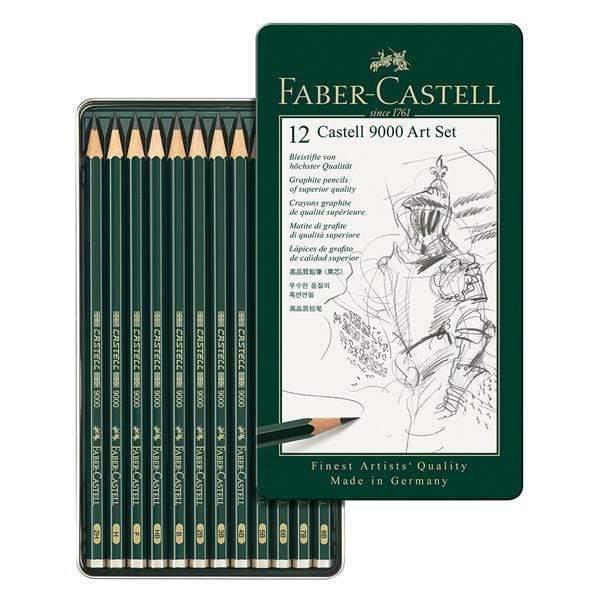 Faber-Castell Castell 9000 Art Set – Graphite Pencils Tin of 12