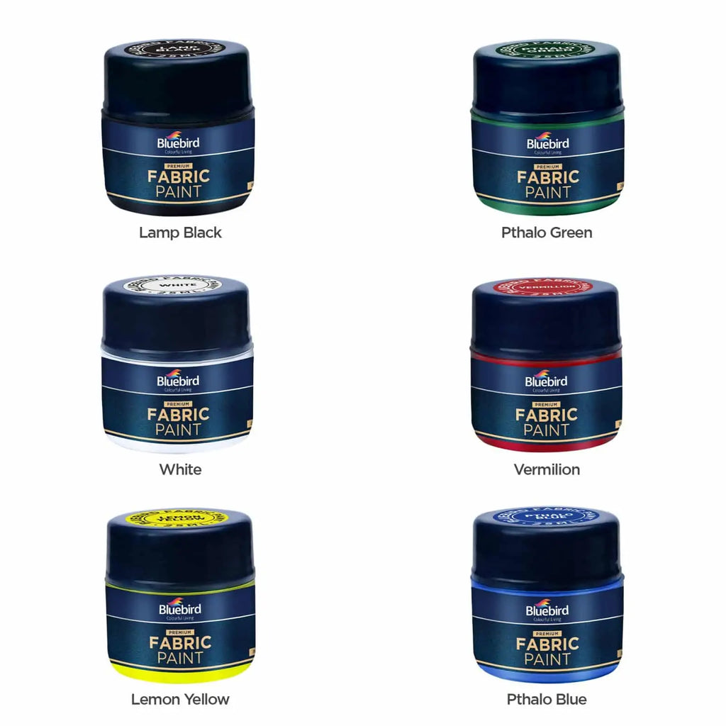 Fabric Paints 25 ml – Set of 6 – Primary