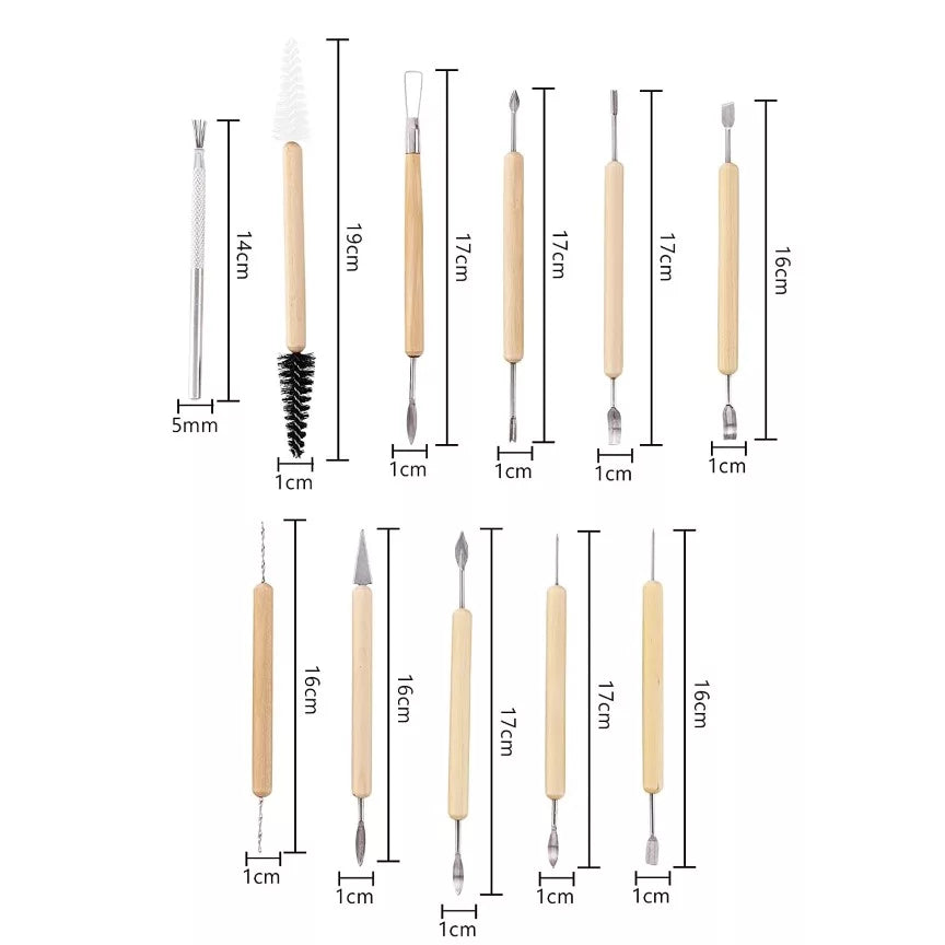 Clay Sculpting Tool Set – 11 Pcs