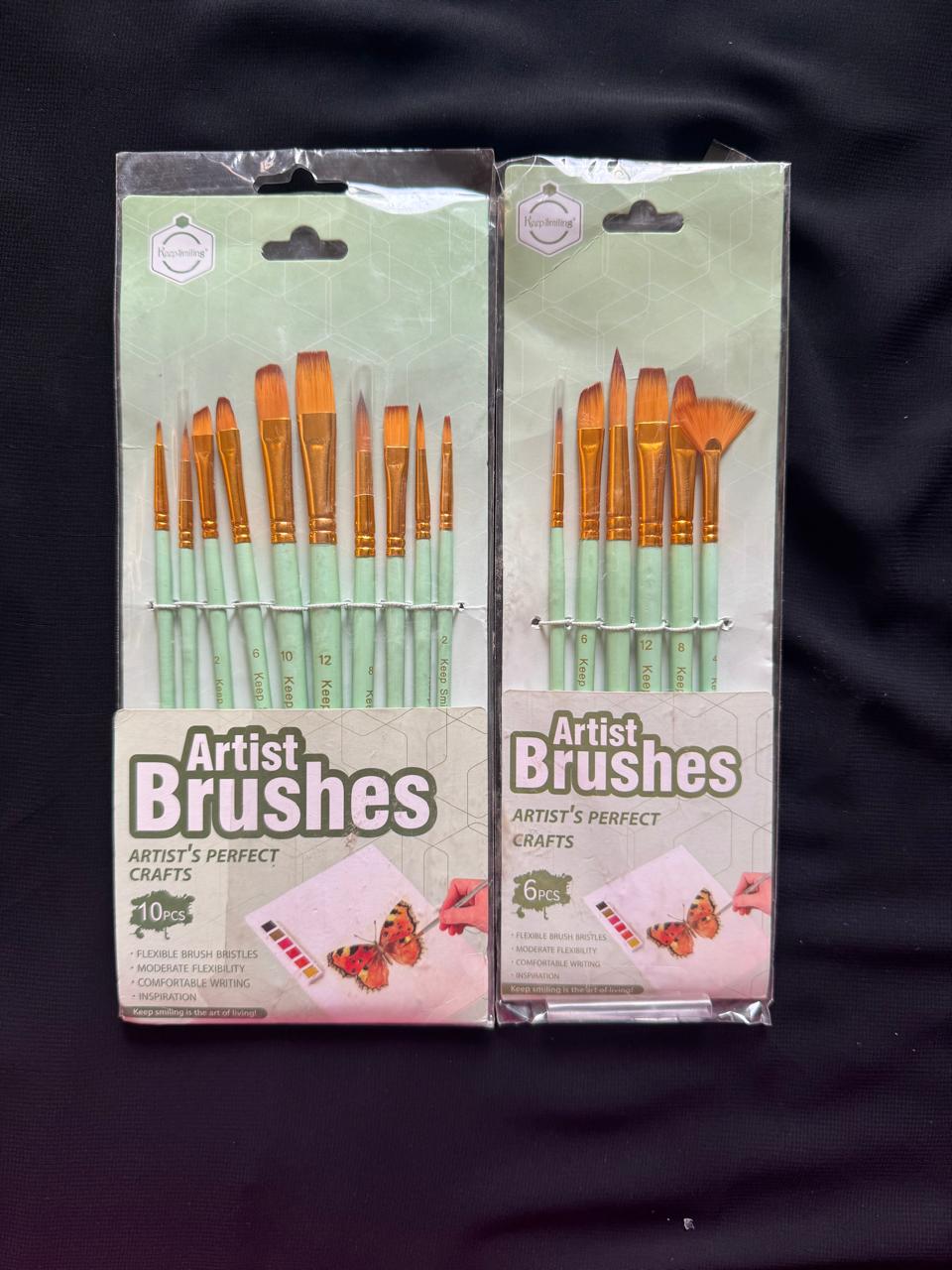 10 Pieces Multi-Shape Paint Brushes