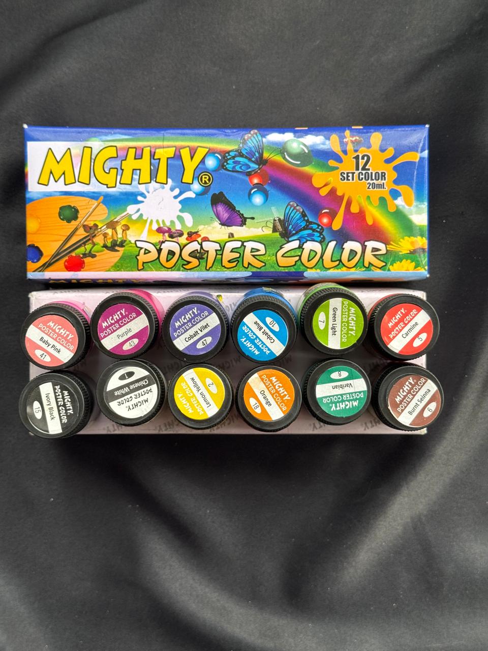Mighty Poster Paints 12 × 20ml poster colors
