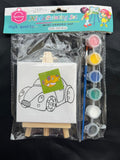 Keep Smiling Kids Painting Set with Mini Canvas & Easel