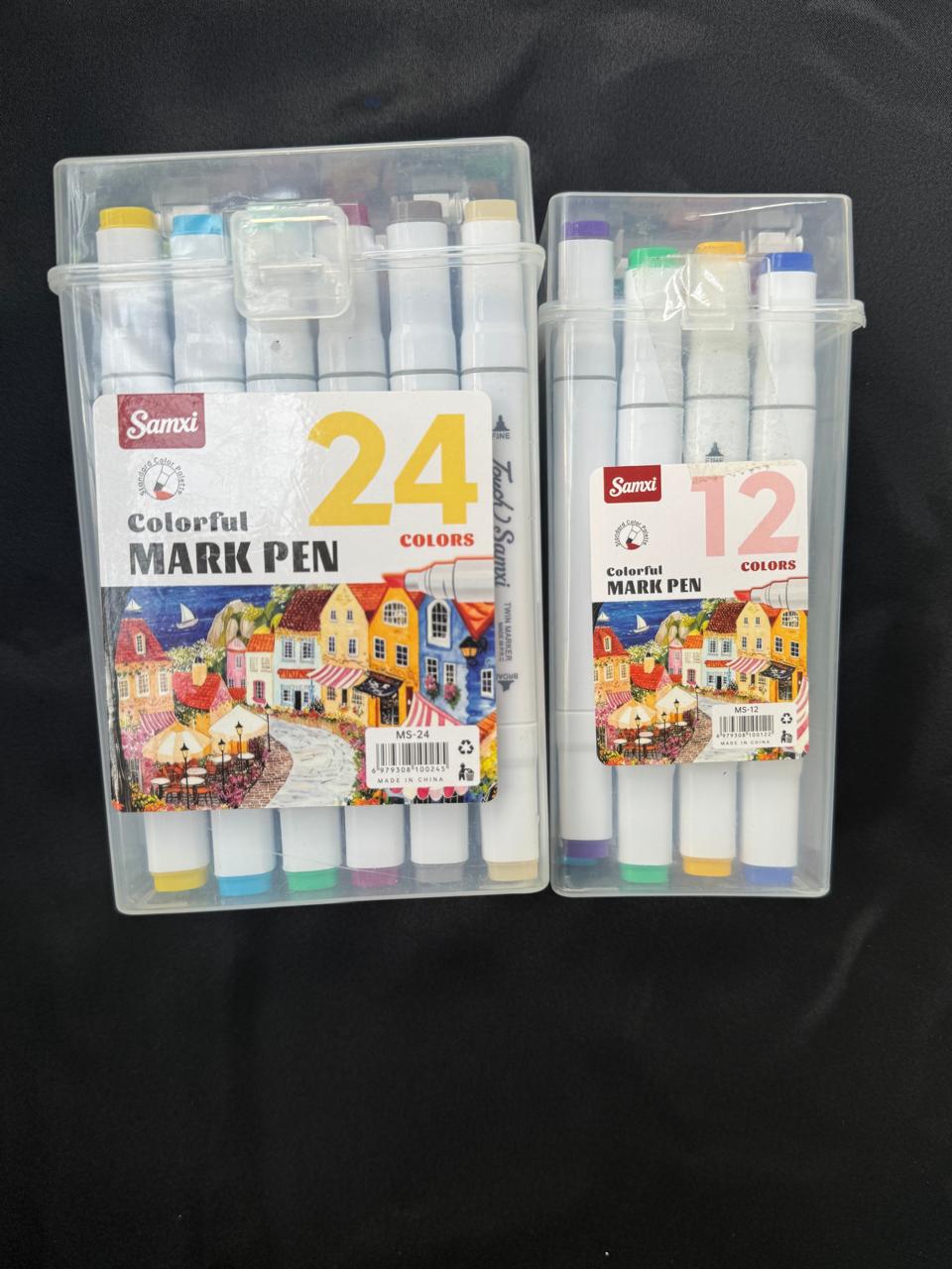 Dual Tip Art Markers Set 12 & 24 Vibrant Colors
