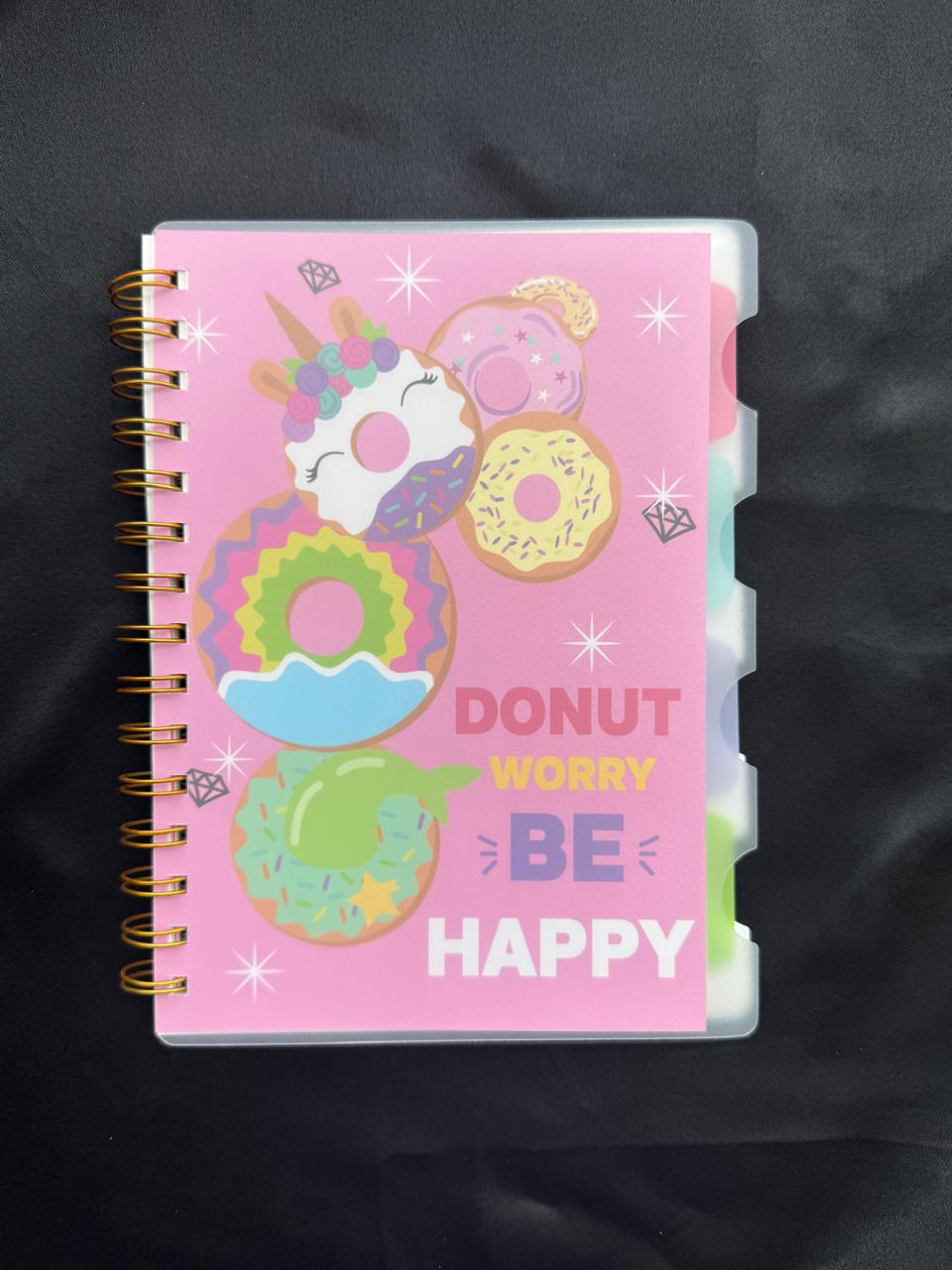 Be Happy Spiral Notebook with Dividers A5