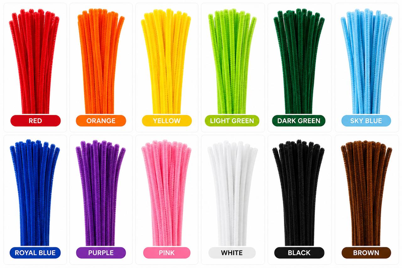 Pipe Cleaners Pack of 100 Multicolor