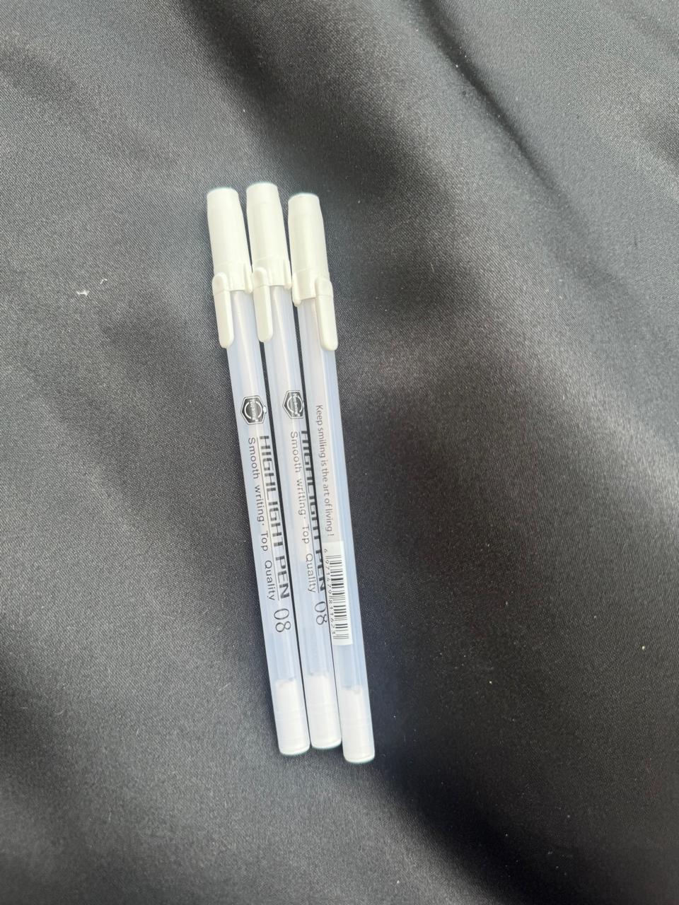 3 Pcs White Gel Pens