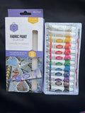 Keep Smiling Fabric Paints Set (12 Colors × 12ml)