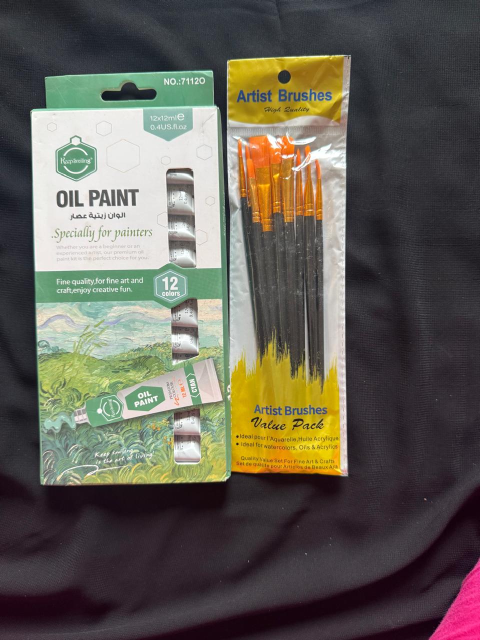 Oil Paints with 10 pcs Multi Shape Brushes
